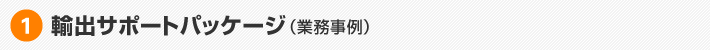 輸出サポートパッケージ（業務事例）