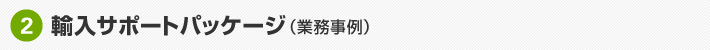 輸入サポートパッケージ（業務事例）